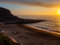 Porto DinheiroÃ¢â¬â¢s summer Beach Sunset with almost clear sky.